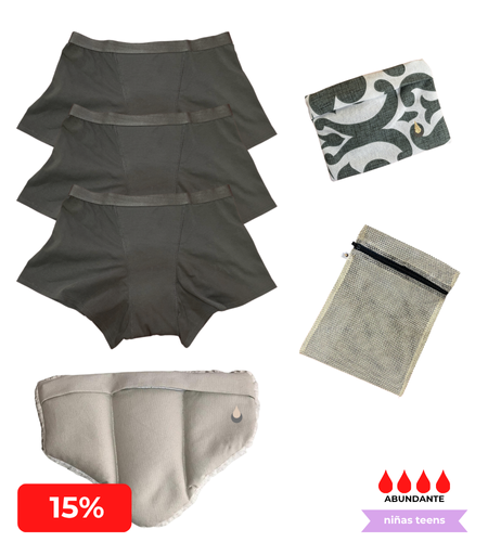 Kit Básico ABUNDANTE - Mi Primera Menstruación