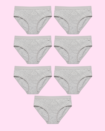 Pack 7 Panties Esenciales para Menstruación y Flujo Vaginal
