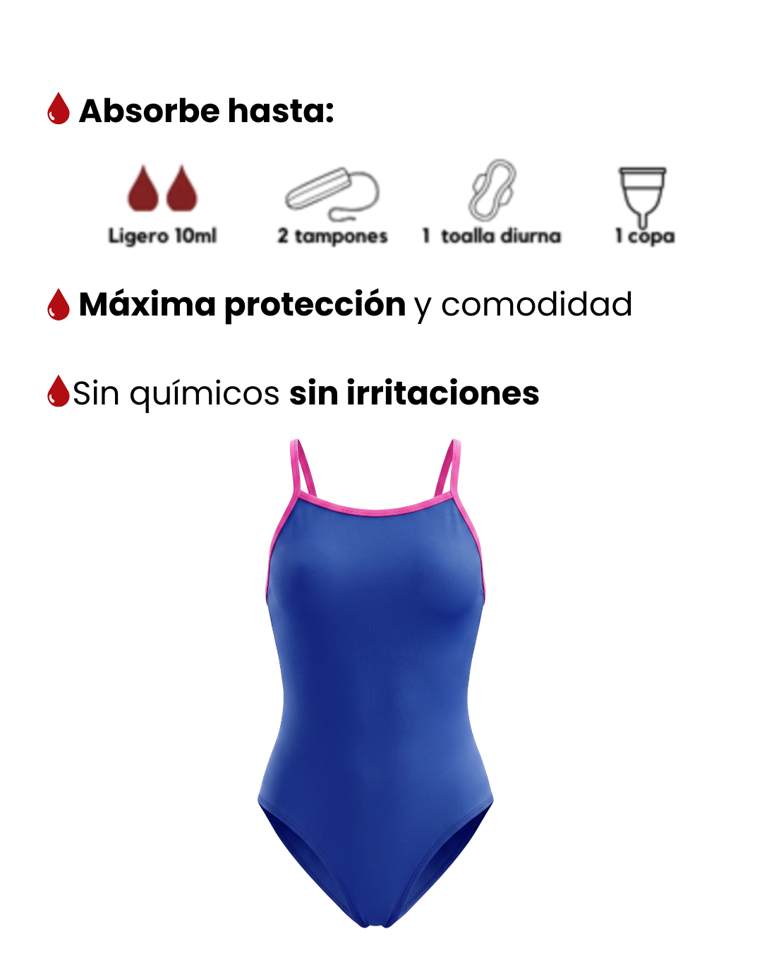 Traje de Baño Completo Arche - Moderado a Abundante Niñas