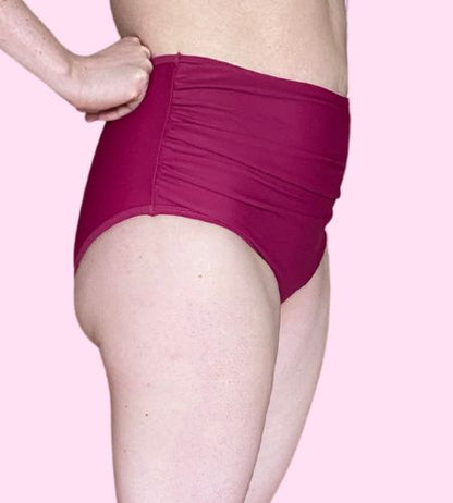 Traje de Baño Soa Plisado - (tiro alto) - Ligero a Moderado