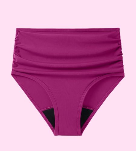 Traje de Baño Soa Plisado - (tiro alto) - Ligero a Moderado