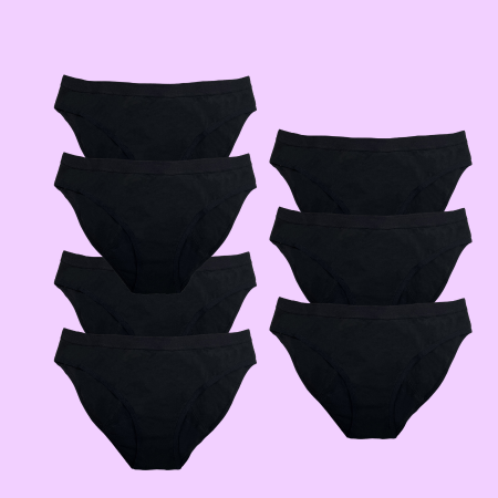 Pack 7 Panties Esenciales para Menstruación y Flujo Vaginal