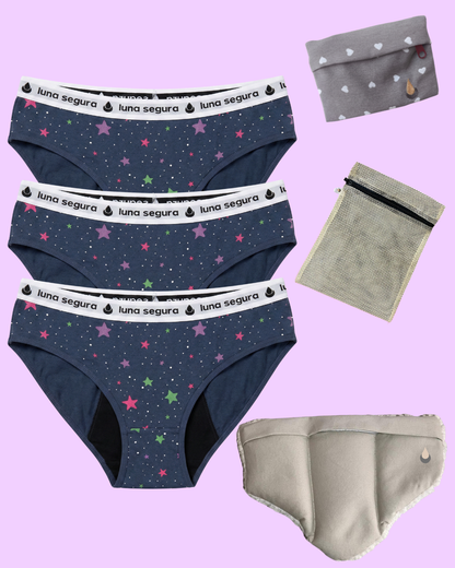 Kit Básico SUPER ABUNDANTE - Mi Primera Menstruación