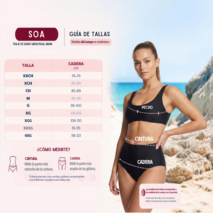Traje de Baño Soa - (tiro alto) - Ligero a Moderado