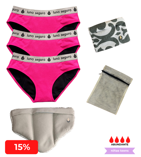 Kit Básico ABUNDANTE - Mi Primera Menstruación