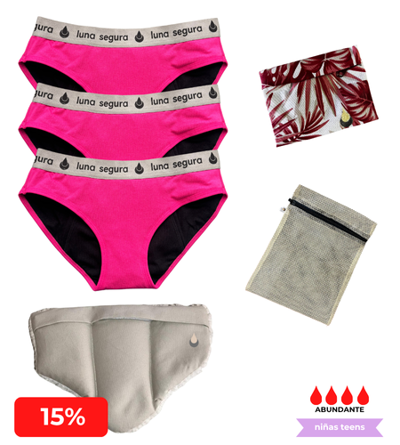 Kit Básico ABUNDANTE - Mi Primera Menstruación