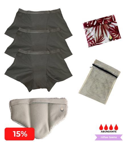 Kit Básico ABUNDANTE - Mi Primera Menstruación